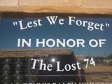 The Lost 74 - Lest We Forget